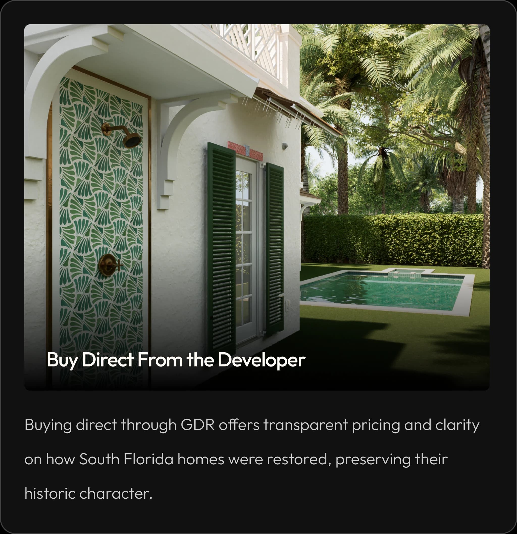 Buy Direct From the Developer